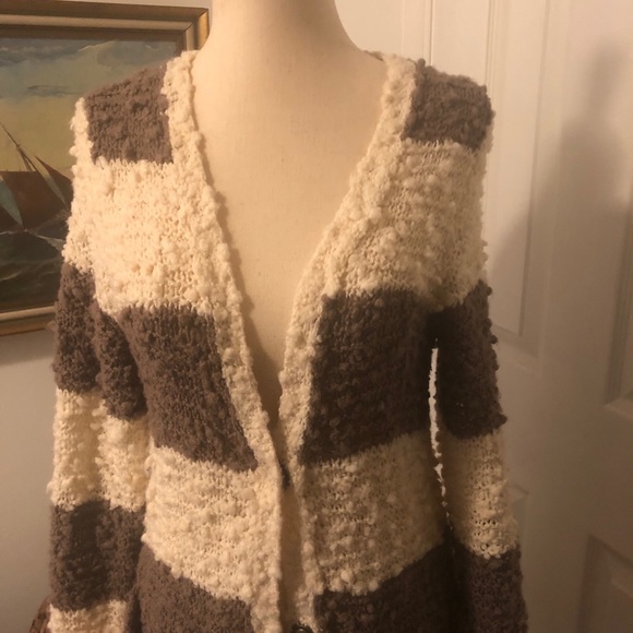 Free People ❄️ Rugby Striped Long Cardigan - Picture 3 of 8